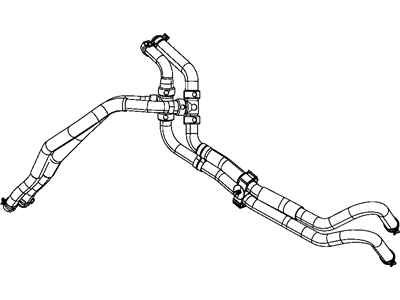 Jeep 55038942AC HOSE Heater Supply and Return With Clip