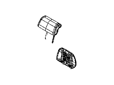 Dodge 1WG80DX9AA HEADREST Second Row Center