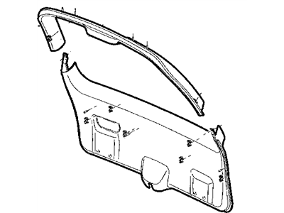 Dodge 5FH29RC3AD PANEL Liftgate Trim Lower