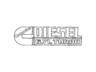 Mopar 68149701AA Nameplate Front Fender Cummins Diesel 6.7 Liter