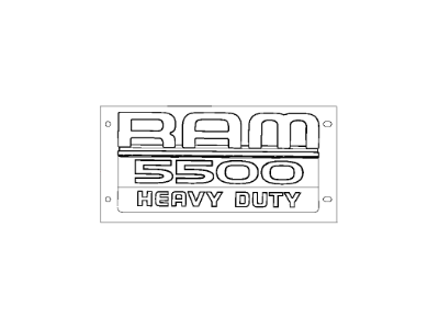Ram 68139550AC NAMEPLATE Door Ram 5500