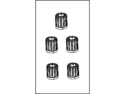 Jeep 68023889AA CAP KIT Valve Stem Black
