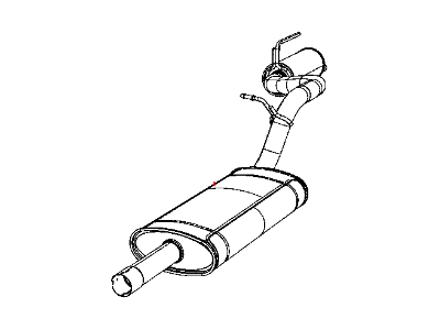 Dodge 52125106AI MUFFLER Exhaust Includes Resonator
