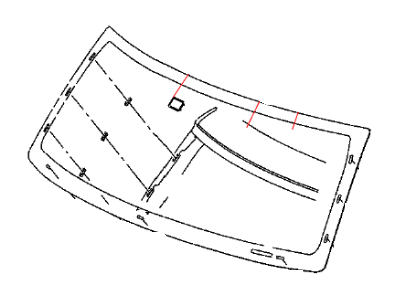 Jeep 5189066AB WINDSHIELD SHIPPING ASSEMBLY - 25 LITE GLASS