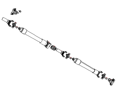 Ram 52123531AB SHAFT Drive Rear 2-Piece