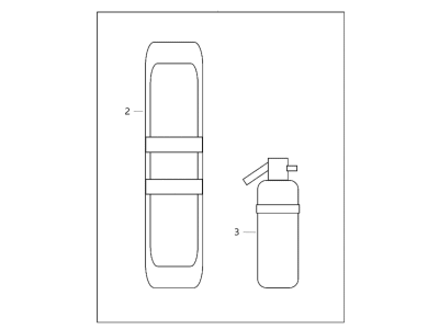 Chrysler 82214549 EMERGENCY KIT Roadside Includes Bag, First Aid Kit, Tool Kit, Triangle and Fire Extinguisher Kit
