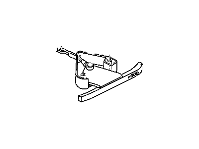 Dodge 4709049AB HANDLE AND CABLE Hood Release