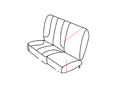 Ram 1TY94DK2AA COVER Rear Seat Cushion Right