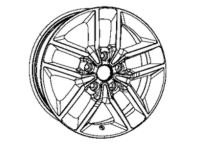 Jeep 6XJ072XFAA WHEEL Aluminum