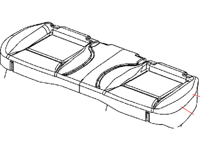 Dodge 1YJ46XDVAA COVER Rear Seat Cushion