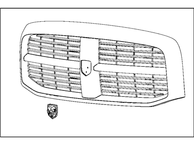 2010 Dodge Ram 3500 Grille - 55077767AF