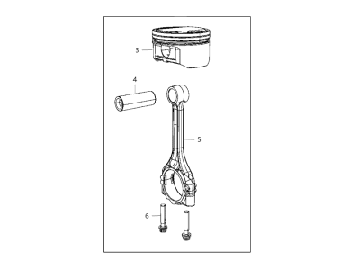 Ram 68230024AA PISTON PIN AND ROD