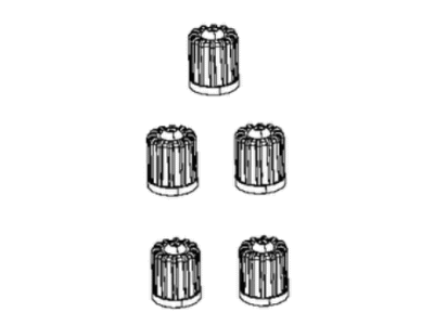 Dodge 68494962AA CAP KIT Valve Stem Black