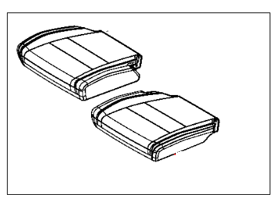 Dodge 5NX68DX9AA COVER Rear Seat Cushion