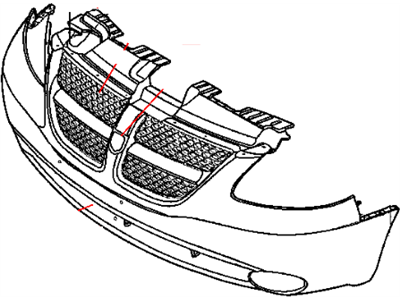 2004 Dodge Caravan Bumper - SN952W1AE