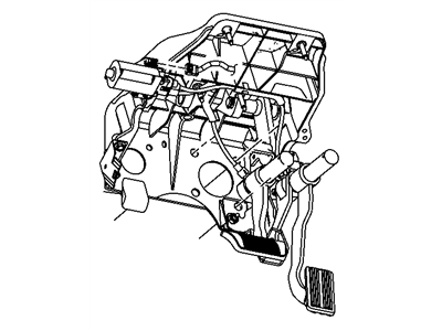 Ram 68055418AA PEDAL ASSEMBLY Adjustable Brake, Clutch and Accelerator