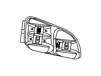 Dodge 56021912AB SWITCH Window and Door Lock 3 Gang