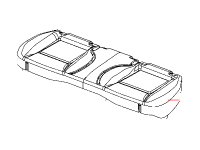 Chrysler 1YC05DX9AA COVER Rear Seat Cushion