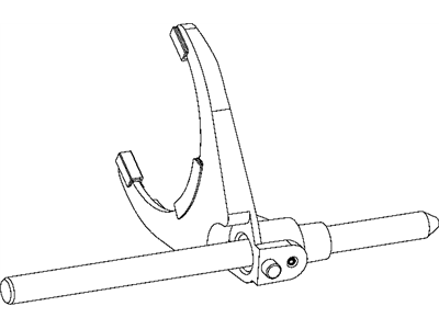 Jeep 4137764 FORK Mode fork assembly partial