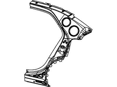 Mopar 68274334AF Reinforcement Bodyside Aperture Rear Inner, Passenger Side