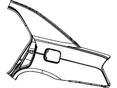 Chrysler 68127975AA PANEL Body Side Aperture Outer Rear