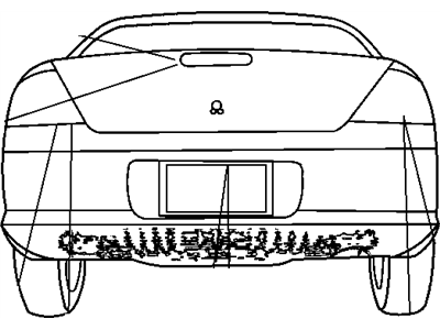 Chrysler 5096131AA BEZEL License Plate