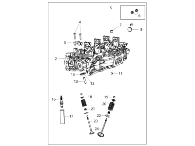 Jeep 68293288AA HEAD Cylinder With Valves Complete