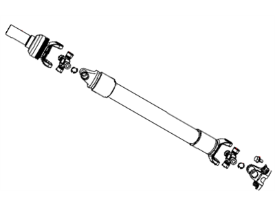 Dodge 52123141AA SHAFT Drive Rear 1-Piece