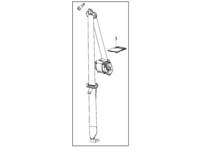 Jeep 7CG901R1AA BELT AND RETRACTOR 2nd Row Seat Right