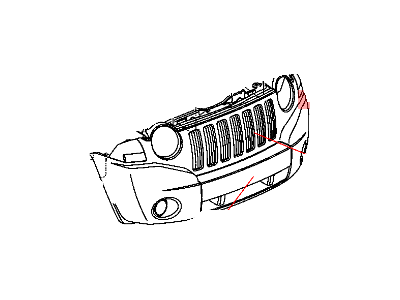 Mopar 68002271AA Fascia Front Primed