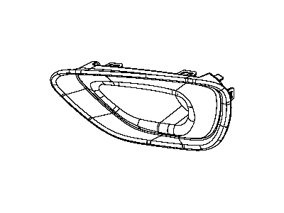 Mopar 68214326AA Fog Lamp Bezel, Front Passenger Side