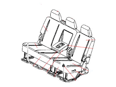 Ram 1XW52GTVAA COVER Rear Seat Back Right