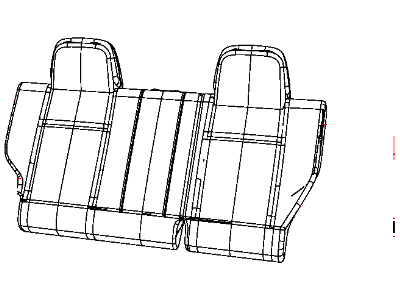 Jeep 1RK09DK2AA COVER Rear Seat Back 40% Side