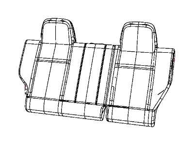Jeep 1RG58XDVAA COVER Rear Seat Back 60% Side
