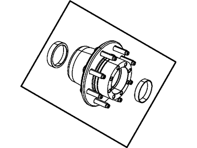 Ram 68138151AA HUB AND BEARING Brake Rear