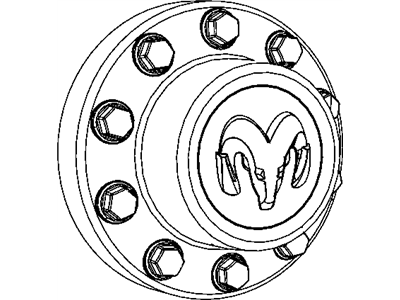 Ram 68053039AA CAP Wheel Center