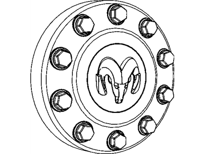 Ram 68053038AA CAP Wheel Center