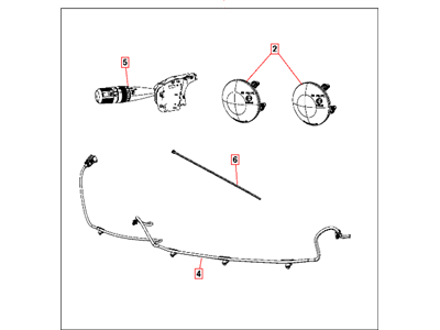 Mopar 82212695 Light Kit Fog