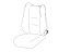 Mopar 7BG72LA8AB Seat Back Cover, Black, Front Passenger Side