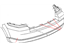 Mopar YC95TZZAB Fascia Rear Primed Also Includes Item#2