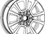 Mopar 1JX81CDMAC Wheel, Alloy