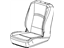 Mopar 1XT51BD3AA Seat Back Cover, Gray, Front Driver Side