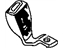 Mopar TS931DVAB Buckle End, Dark Gray, Rear Inner Driver Side