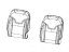 Mopar 7CT02DX9AA Seat Back Cover, Black/Gray, Front Passenger Side