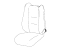 Mopar 6VF03HL1AB Seat Back Cover, Brown, Front Driver Side