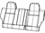 Mopar 1RS38DK7AA Cover Rear Seat Back 60% Side