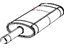 Mopar 52125106AI Muffler Exhaust Includes Resonator