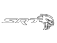 Mopar 68466562AA Nameplate, Black