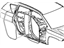 Mopar 5074643AE Weatherstrip Front Door Body Mounted