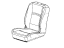 Mopar 6XH43BD3AA Cushion Cover, Beige/Black, Front